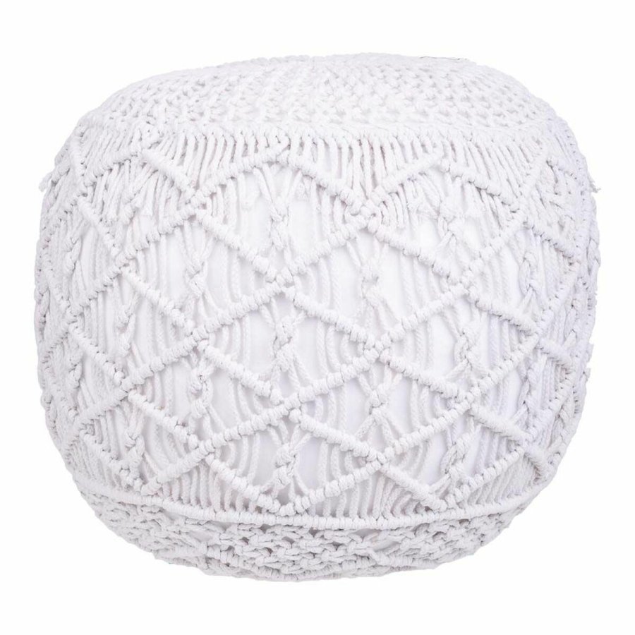 Puf Alexandra House Living Hvid polystyren 45 x 40 x 45 cm #1