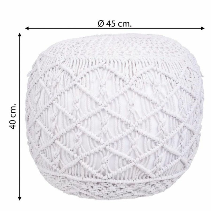 Puf Alexandra House Living Hvid polystyren 45 x 40 x 45 cm #21
