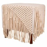 Taburet Alexandra House Living Fldefarvet Bambus Svamp Tr MDF 45 x 45 x 45 cm #1
