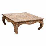Sofabord Alexandra House Living Hvid Natur 45 x 17 x 45 cm #1