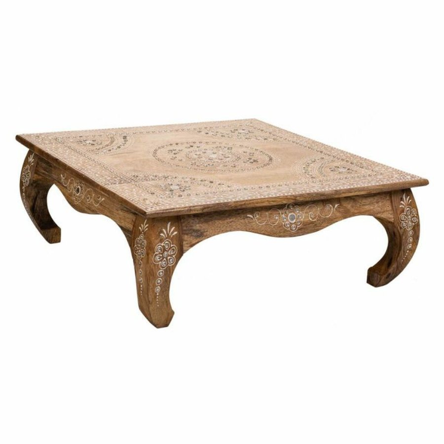 Sofabord Alexandra House Living Hvid Natur 45 x 17 x 45 cm #1