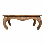 Sofabord Alexandra House Living Hvid Natur 45 x 17 x 45 cm #2