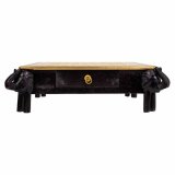 Sofabord Alexandra House Living Sort Gylden 44 x 15 x 44 cm #3