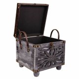 Taburet Alexandra House Living Brun Polyuretan Tr MDF 35 x 40 x 35 cm #11