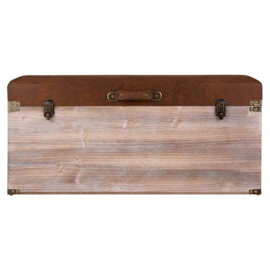 Bl kiste Alexandra House Living Brun Polyuretan Tr MDF 40 x 38 x 80 cm #6