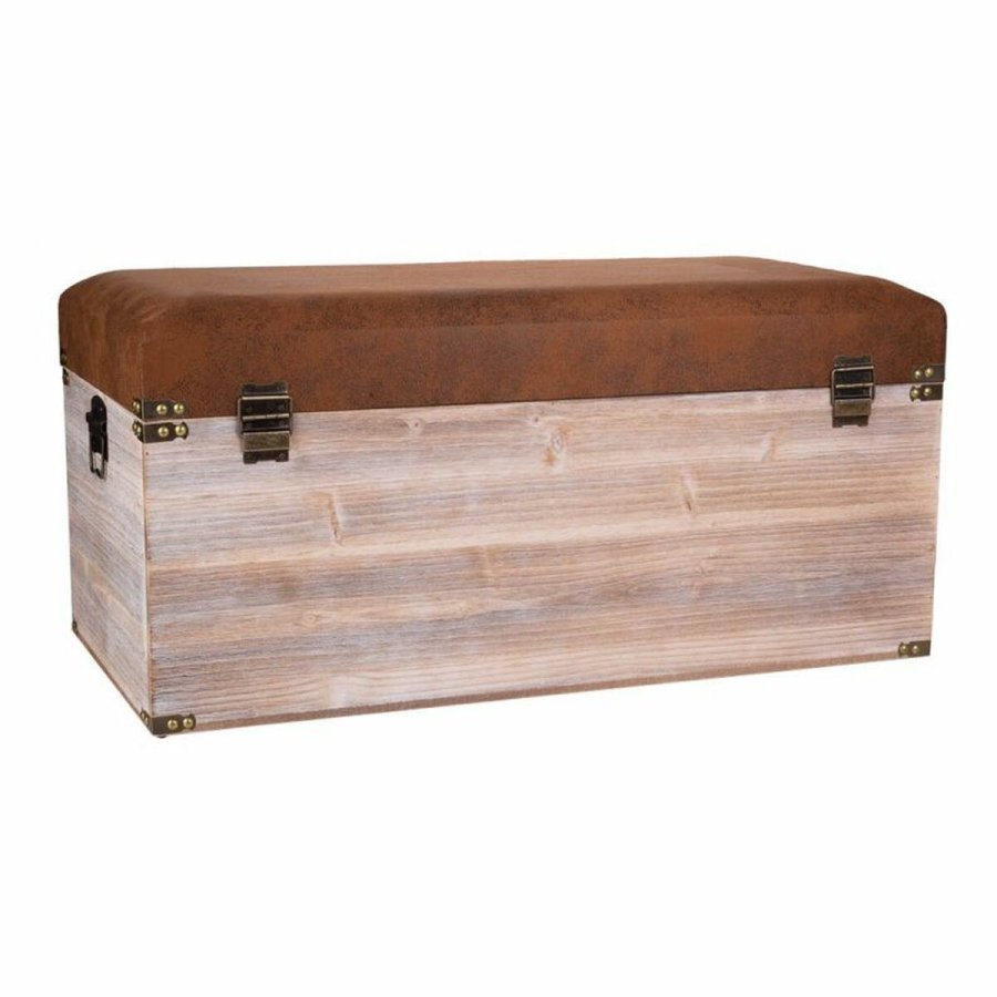 Bl kiste Alexandra House Living Brun Polyuretan Tr MDF 40 x 38 x 80 cm #16