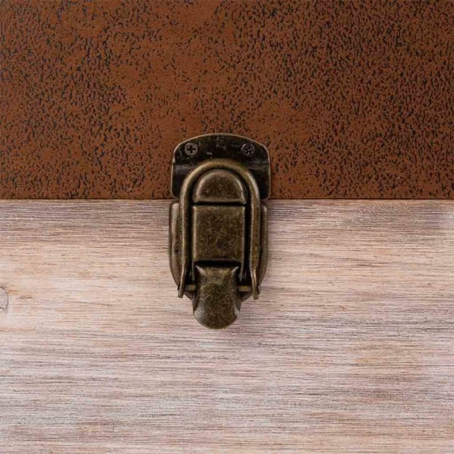 Bl kiste Alexandra House Living Brun Polyuretan Tr MDF 40 x 38 x 80 cm #26
