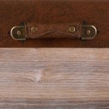 Bl kiste Alexandra House Living Brun Polyuretan Tr MDF 40 x 38 x 80 cm #31