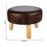 Taburet Alexandra House Living Brun Polyuretan Tr MDF 40 x 29 x 40 cm #21