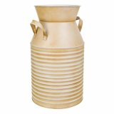 Dekorativ kande Alexandra House Living Hvid Beige Metal Mlkekande 22 x 39 x 25 cm #3