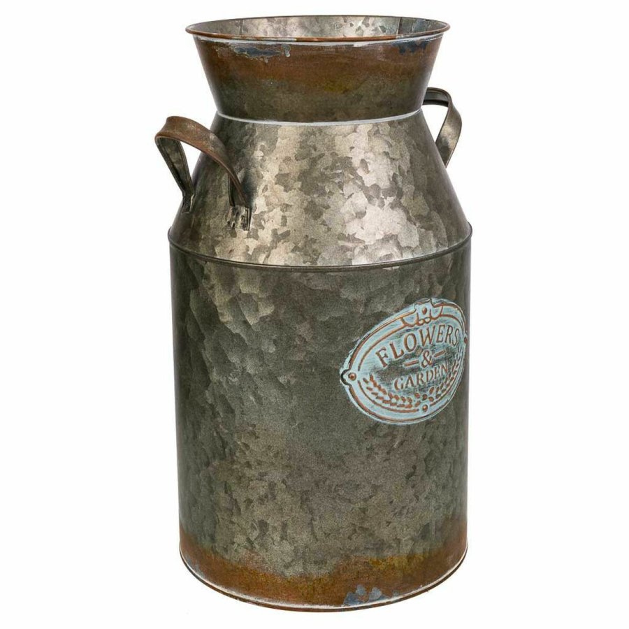 Dekorativ kande Alexandra House Living Metal Mlkekande 22 x 39 x 25 cm #1