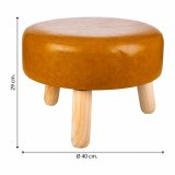 Taburet Alexandra House Living Gul Polyuretan Tr MDF 40 x 29 x 40 cm #26