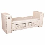 Stol Alexandra House Living Hvid Polyuretan Tr MDF 40 x 52 x 130 cm #1