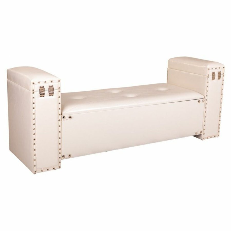 Stol Alexandra House Living Hvid Polyuretan Tr MDF 40 x 52 x 130 cm #21
