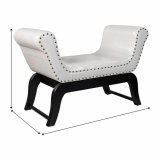 Stol Alexandra House Living Hvid Polyuretan Tr MDF 40 x 65 x 90 cm #31