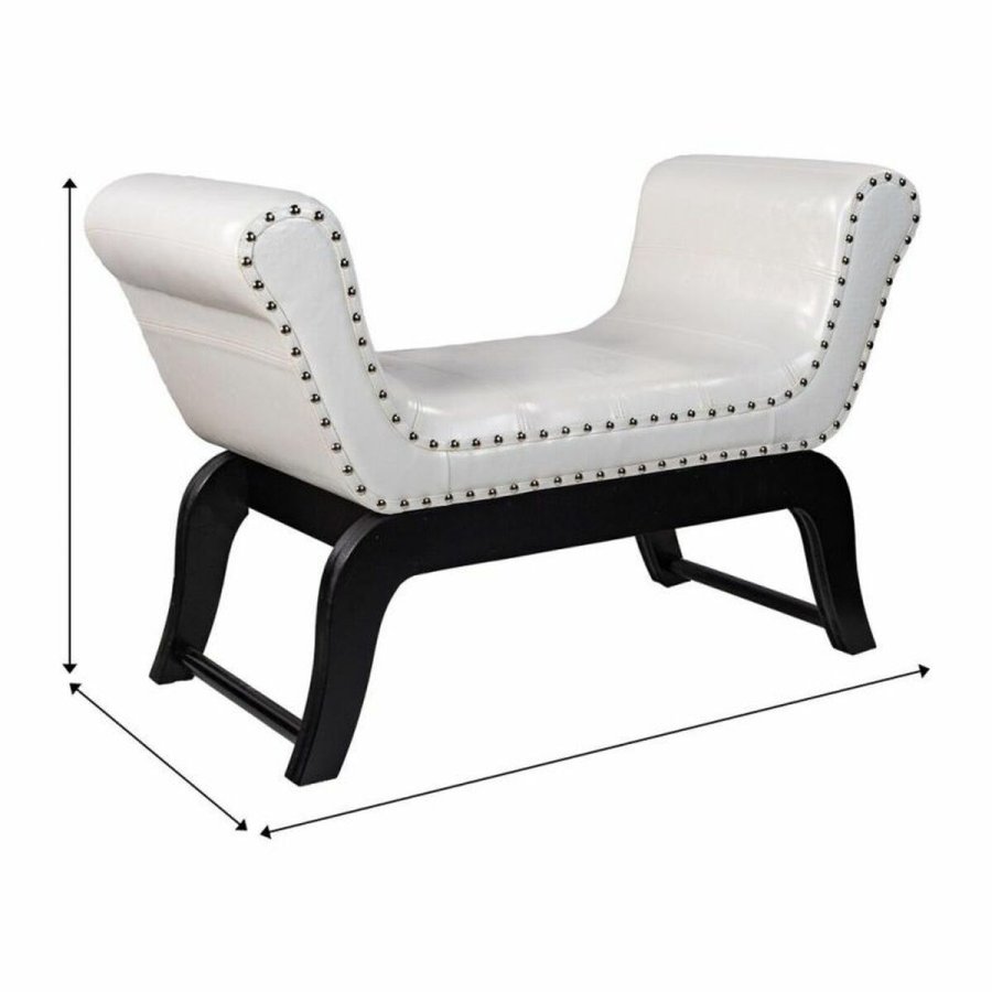 Stol Alexandra House Living Hvid Polyuretan Tr MDF 40 x 65 x 90 cm #31