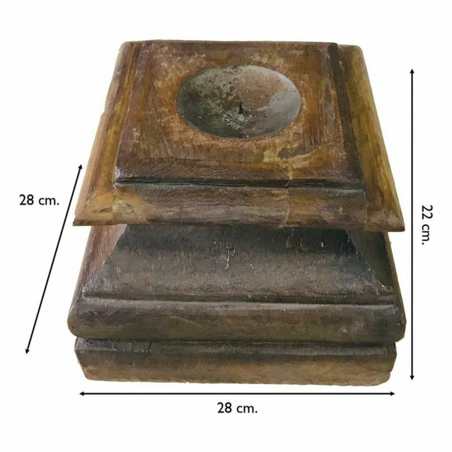 Lysestage Alexandra House Living Genbrugt Tr 28 x 22 x 28 cm #4