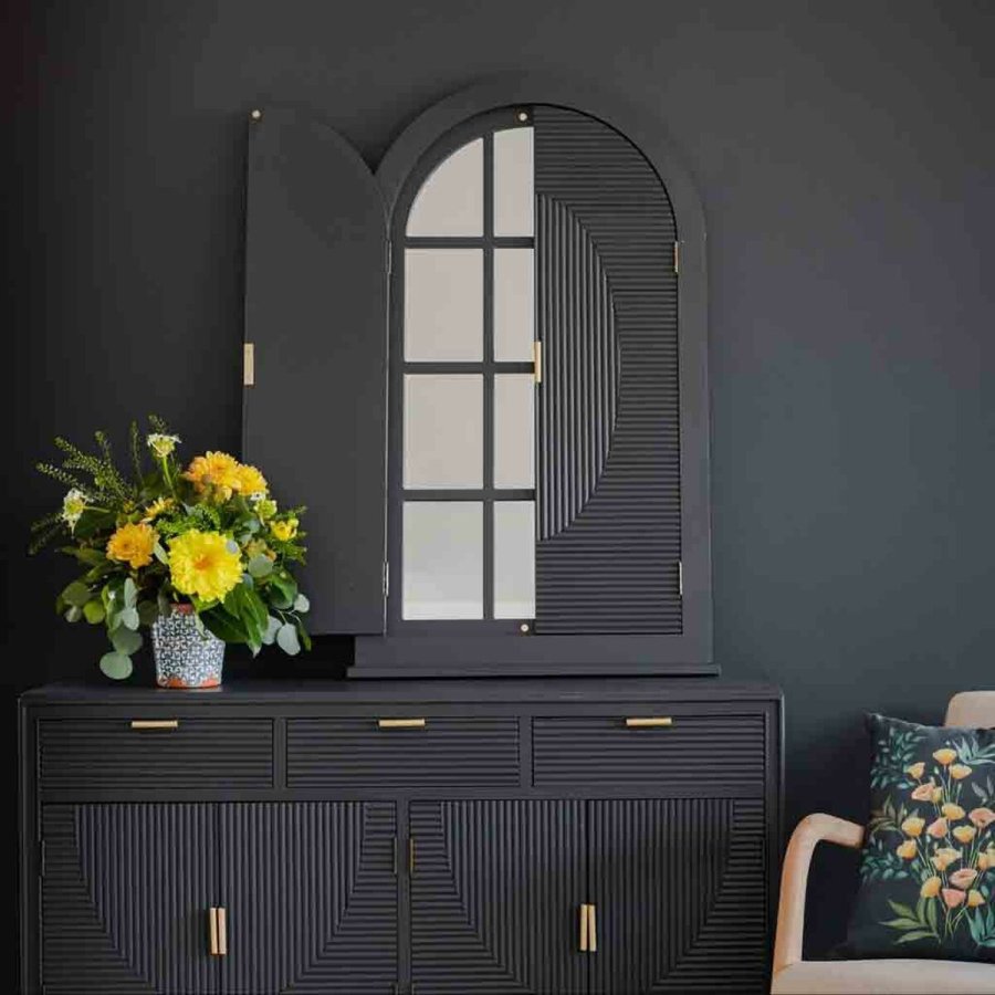 Vgspejl Alexandra House Living Gylden Mrkegr 5 x 105 x 62 cm Rektangulr #6