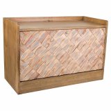 Stol Alexandra House Living Brun Natur Paulonia tr Tr MDF 38 x 53 x 80 cm Skostativ #1
