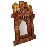 Vgspejl Alexandra House Living Hvid 10 x 68 x 51 cm Geometri #1