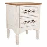 Natbord Alexandra House Living Hvid 38 x 62 x 48 cm #1