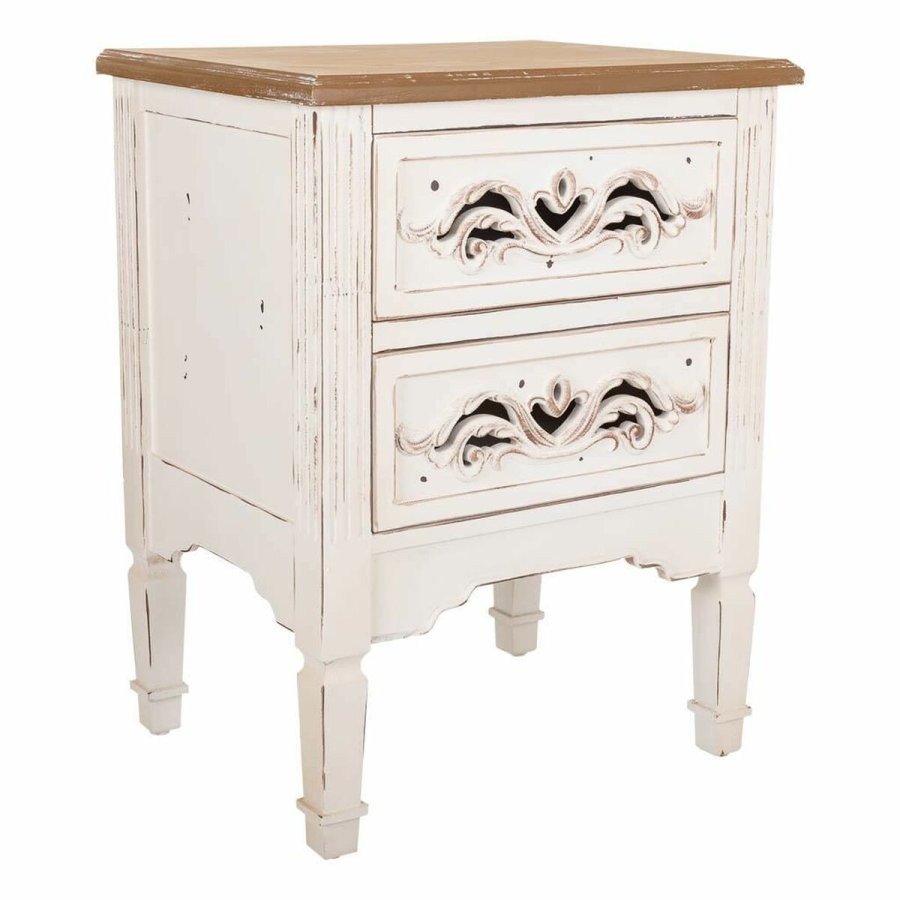 Natbord Alexandra House Living Hvid 38 x 62 x 48 cm #1