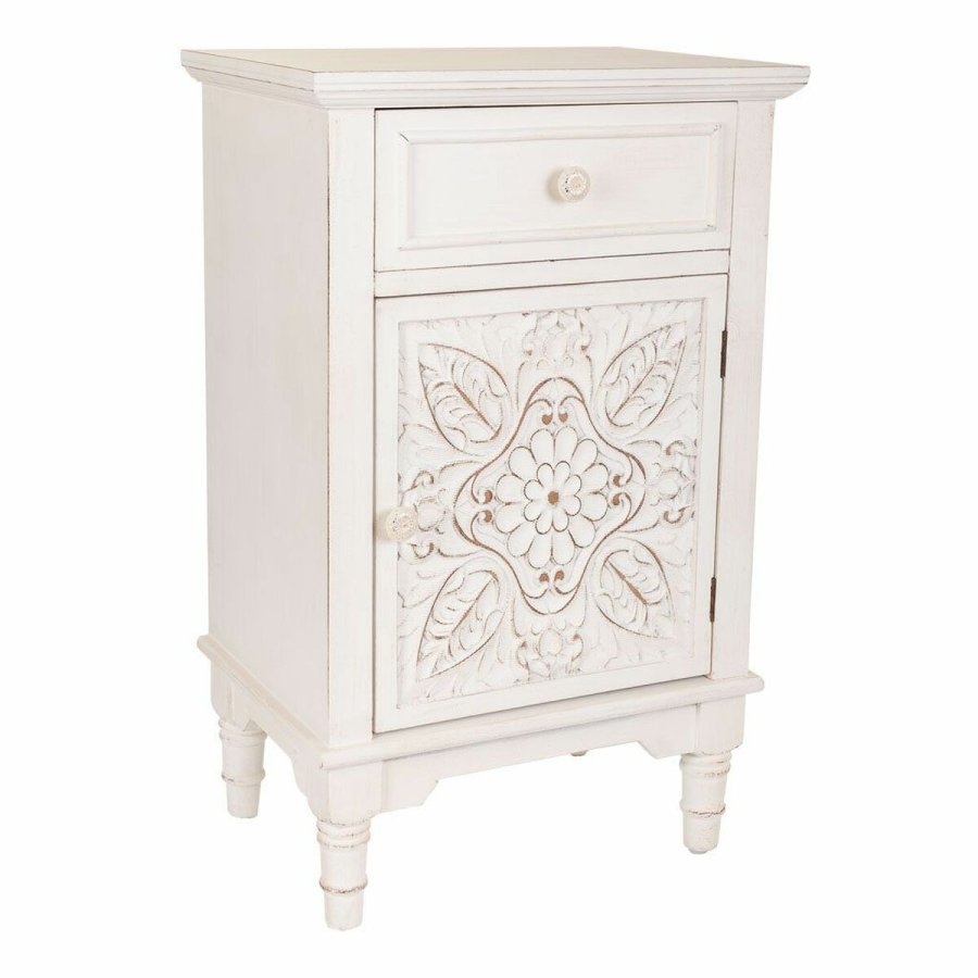 Natbord Alexandra House Living Hvid 32 x 74 x 46 cm #1