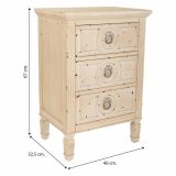 Natbord Alexandra House Living Beige 32 x 67 x 46 cm #31