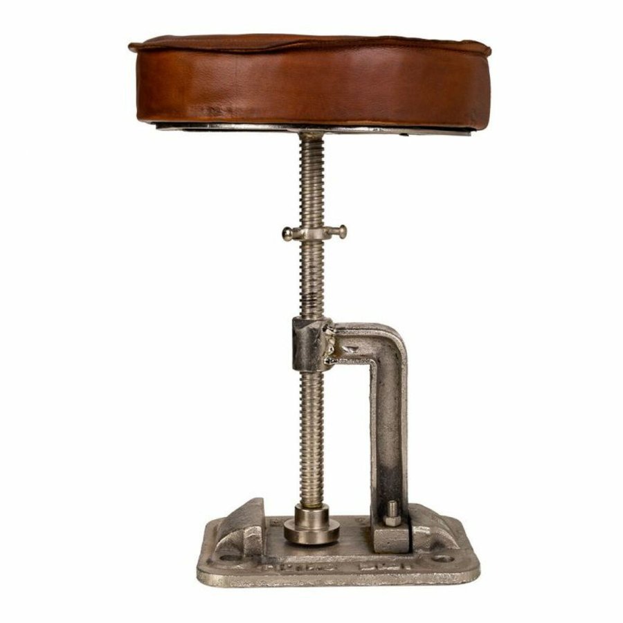 Taburet Alexandra House Living Brun Lder Tr Jern 36 x 50 x 36 cm #16
