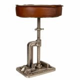 Taburet Alexandra House Living Brun Lder Tr Jern 36 x 50 x 36 cm #21