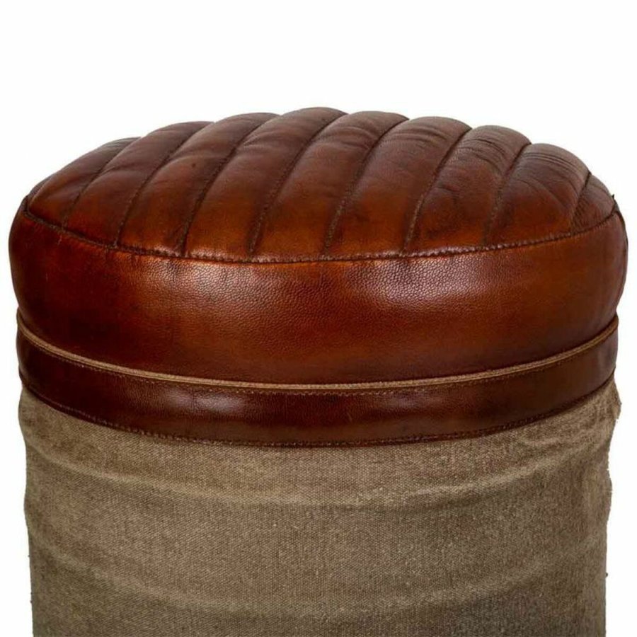 Taburet Alexandra House Living Kanvas Lder Jern 30 x 45 x 30 cm #11