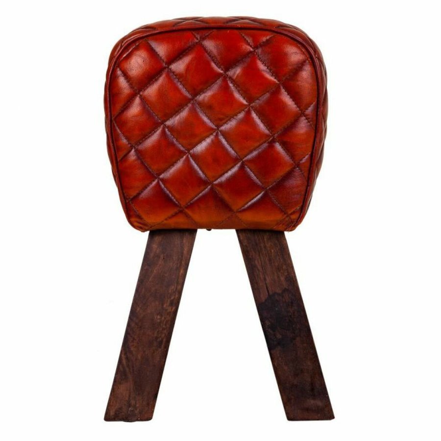 Taburet Alexandra House Living Brun Lder Mangotr 51 x 30 x 41 cm #11