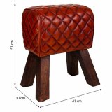 Taburet Alexandra House Living Brun Lder Mangotr 51 x 30 x 41 cm #31