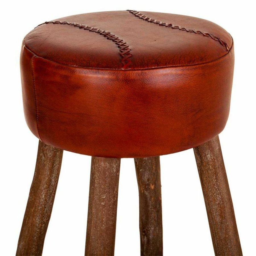 Taburet Alexandra House Living Brun Lder Mangotr 78 x 41 x 41 cm #16