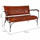 Bnk Alexandra House Living Lder Jern Mangotr 71 x 76 x 127 cm #31