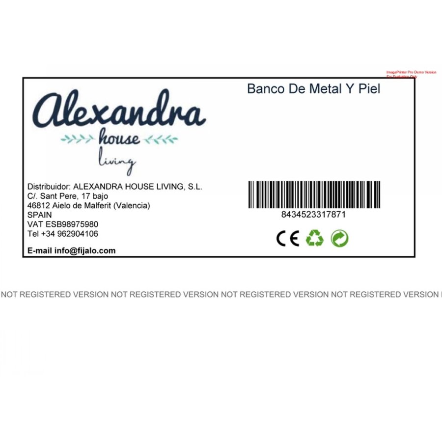 Bnk Alexandra House Living Lder Jern Mangotr 71 x 76 x 127 cm #6