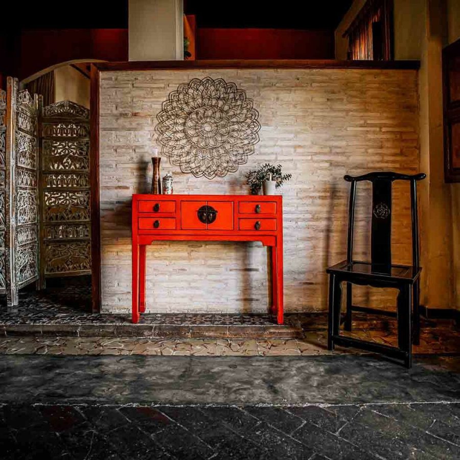 Spisebordsstol Alexandra House Living Sort 42 x 119 x 49 cm #3