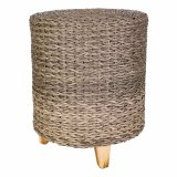 Taburet Alexandra House Living Gr Tr syntetisk spanskrr 40 x 48 x 40 cm #1
