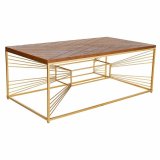 Sofabord Alexandra House Living Guld Natur Jern Gran Tr MDF 70 x 50 x 130 cm #1