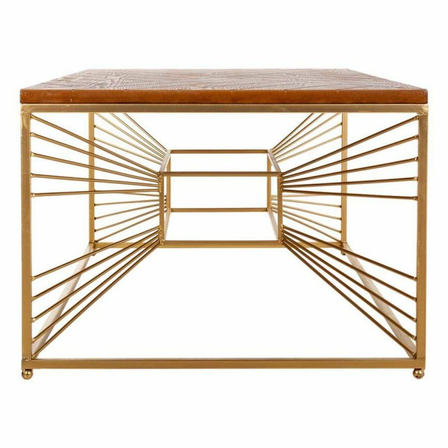 Sofabord Alexandra House Living Guld Natur Jern Gran Tr MDF 70 x 50 x 130 cm #3