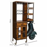 Hylder Alexandra House Living Metal Mangotr 67 x 194 x 140 cm Flaskereol Motorcykel #3