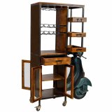 Hylder Alexandra House Living Metal Mangotr 67 x 194 x 140 cm Flaskereol Motorcykel #5