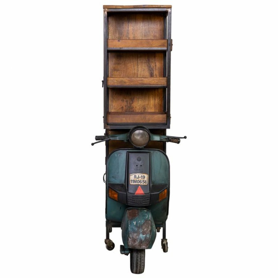 Hylder Alexandra House Living Metal Mangotr 67 x 194 x 140 cm Flaskereol Motorcykel #6