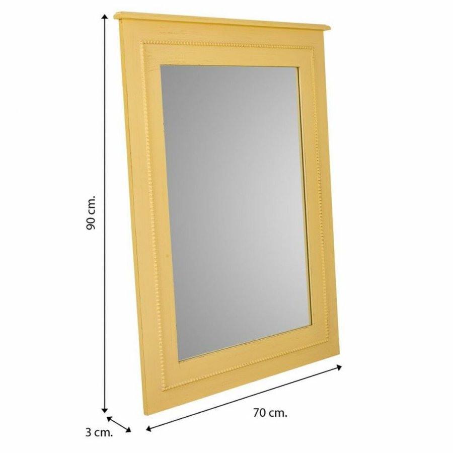 Vgspejl Alexandra House Living Gul 3 x 90 x 70 cm Rektangulr #31