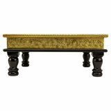 Sofabord Alexandra House Living Gylden Aluminium Tr MDF 38 x 12 x 38 cm #4