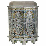 Taburet Alexandra House Living Bl Aluminium Tr MDF 11 x 42 x 38 cm #19