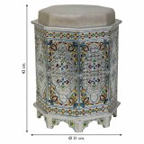 Taburet Alexandra House Living Bl Aluminium Tr MDF 11 x 42 x 38 cm #25