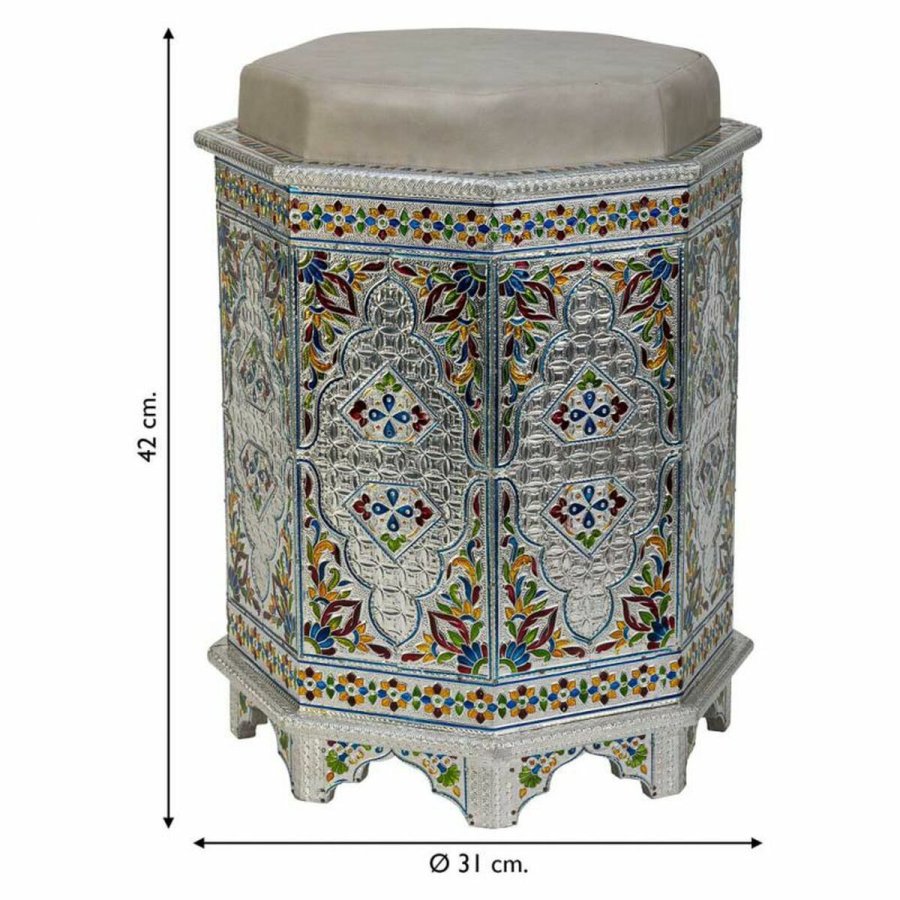 Taburet Alexandra House Living Bl Aluminium Tr MDF 11 x 42 x 38 cm #25