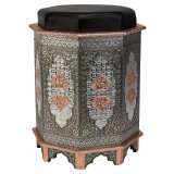 Taburet Alexandra House Living Bl Aluminium Tr MDF 11 x 42 x 38 cm #1