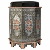 Taburet Alexandra House Living Bl Aluminium Tr MDF 11 x 42 x 38 cm #19